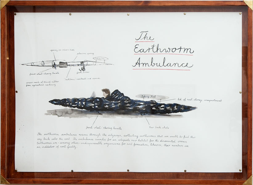 drawing of the Earthworm Ambulance